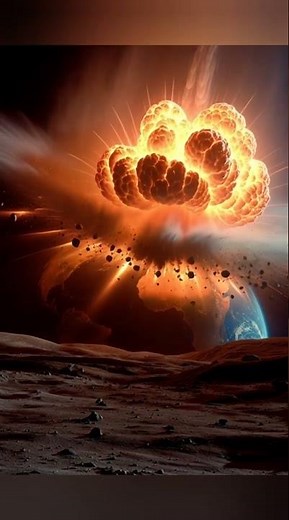 ​What If a Comet Hit Earth? (Seen from the Moon) | Massive Asteroid Impact Simulation #spacewonder