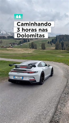 Imersão incrível caminhar nas Dolomitas 🇮🇹 #italia #viagem #dolomites #porsche