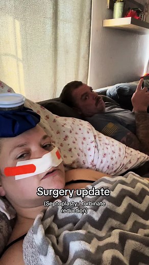😣❤️‍🩹 love you all! We will be back soon!! #sinussurgery #septoplasty #surgery #pain #health #marriage #turbinatereduction #ent #surgerytiktok #painmanagement #update
