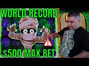 World RECORD BREAKING JACKPOT Ever On Mo Mummy Slot - $500 MAX BET