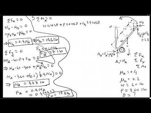 Static Friction in Ladders: Example Calculation | Updated Version in Description