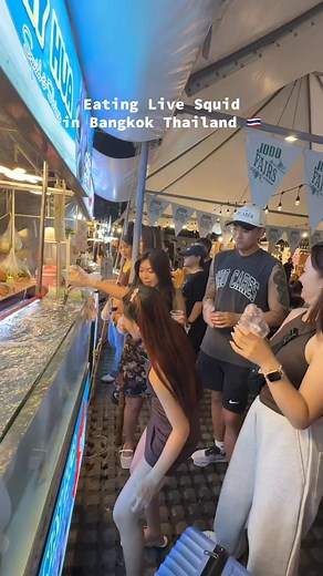 4.4K views · 54 reactions | First time trying eating live squid in Thailand  #Thailand #bangkokthailand #livesquid | Nikka Onia | Facebook