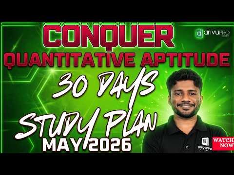 30 Days Strategy Plan to Pass CA Foundation Quantitative Aptitude | May 2026 | Nithin