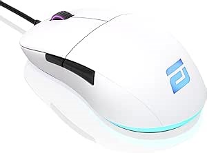ENDGAME GEAR XM1 RGB Gaming Mouse, Programmable Mouse with 6 Buttons and 16,000 DPI, White