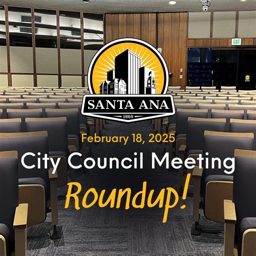 Check out the Santa Ana City Council meeting roundup! In their regular meeting on February 18, 2025, the City Council: · Approved an agreement with IDS Group for architectural services for Santa Ana Downtown Parking Structures Improvements for an amount not to exceed $173,346 to upgrade signage, lighting, parking stalls, and enhance safety of structures. · Discussed and provided direction to staff for budget, rates, and hours of operation that relate to the City’s parking garages and meters. · A
