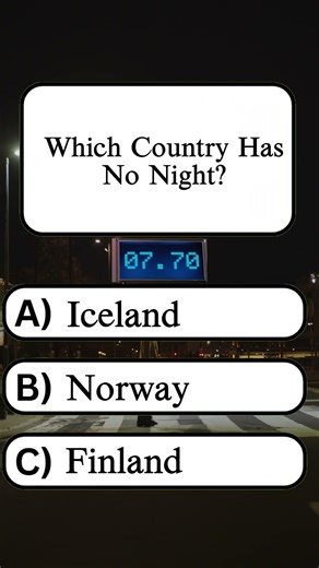 Which Country Has No Night? #usaquiz #unitedstatesofamerica #unitedstates #Shorts