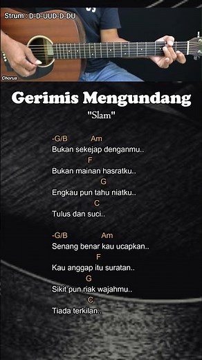 Gerimis Mengundang - Slam | Chord Gitar Mudah dan Lirik #chordgitar #guitarlessons