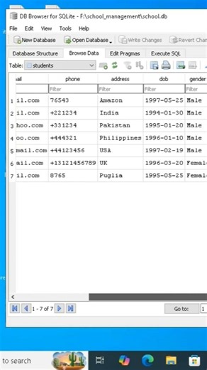 Open Database in DB Browser SQLite