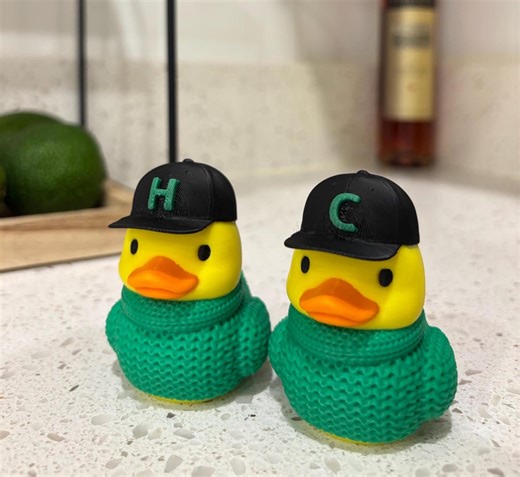 Personalize Couple Ducks | 3D Printed Custom Letter Hat Rubber Ducks | Valentine & Anniversary Gift - Etsy