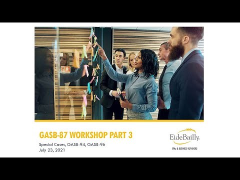 GASB 87 Leases Workshop: Part 3 | Special Issues, Implementation, GASB-94 and GASB-96