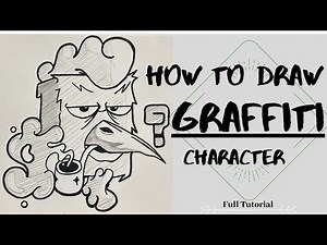 How To Draw Best Easy Graffiti Character Tutorial For Beginners, Step by Step Video