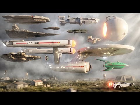 SPEED/SIZE COMPARISON 3D | Fictional SPACESHIPS 🛸