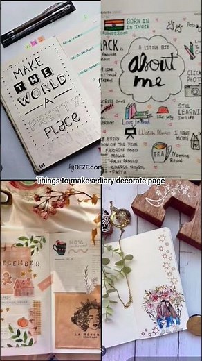 Things to make a diary decorate