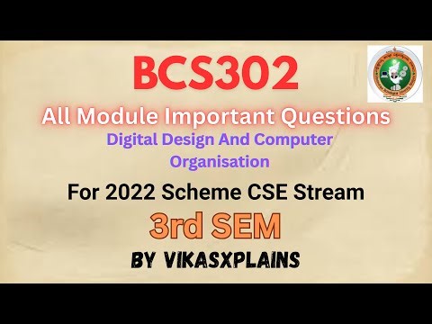 BCS302 - Digital Design And Computer Organisation