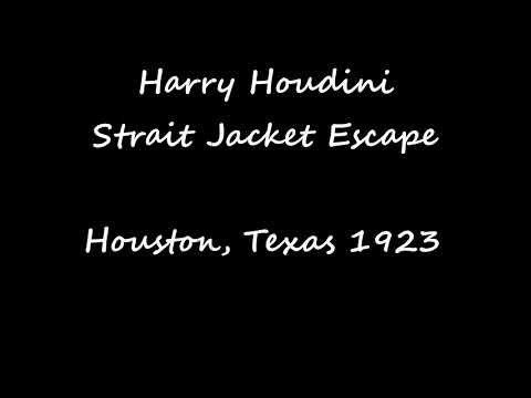Harry Houdini Strait Jacket Escape : Houston, Texas 1923