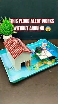 🌊 Flood Alert System WITHOUT Arduino 😱 | Mini House Levitates! 🏠⚡ #arduino #scienceproject #Ai #tech