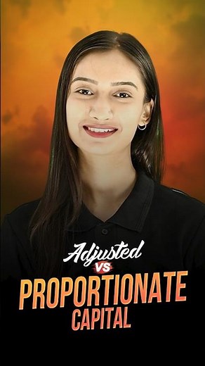 Adjusted Capital 🆚 Proportionate Capital - Difference 🧐 #accountancyclass12 #ytshorts