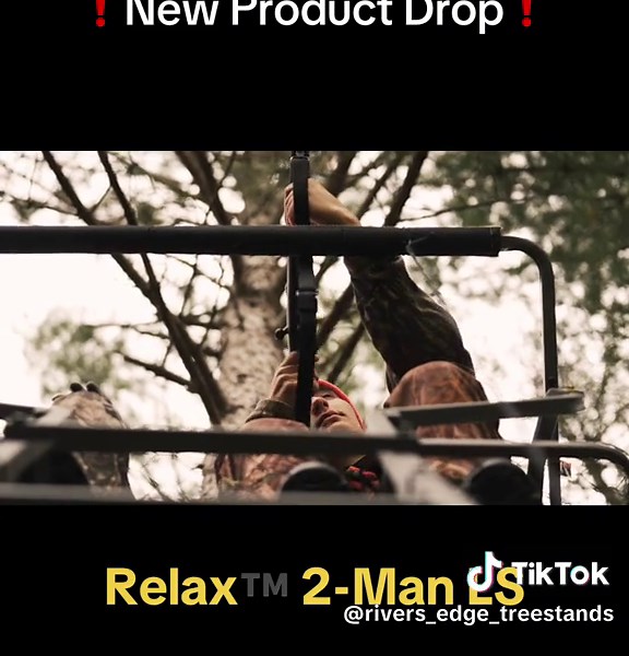 New Treestand hit the market today, the Relax™️ 2-Man LS includes a new safety feature, the Lockdown™️ Strapping System. This allows the treestand installer to safely secure the stand to the tree before they have to climb up and finish installing the primary ratchet strap. Hunt Safe this year! #safetyfirst #safetytips #treestand #riversedge #hunt @aubrey
