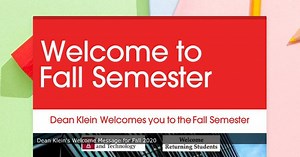 Welcome to Fall Semester