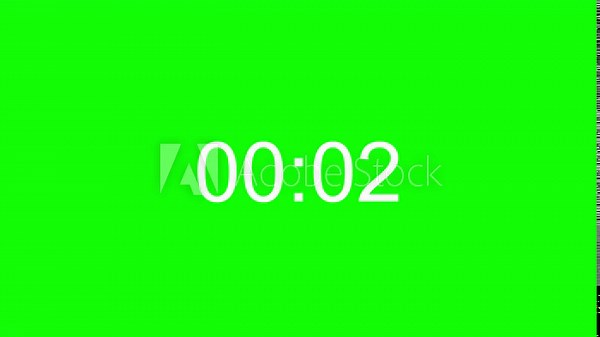 One minute of 30 fps timecode on green screen. 1 minute of time code for video and sound production Stock Video
