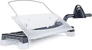 MemoScape Adjustable in-Line Document Holder for Typing | Reduces Neck Strain, Improves Focus, Boosts Desk Organization, and Workflow | Paper Holder Stand for Desk and Home Office - Black (VUR 2060)