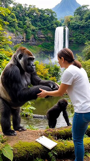 😱 Baby Gorilla ASKS Mom for Hug—Researcher’s ONCE-IN-A-LIFETIME Magic?! 🦍🙏 ��Viral Description: Wildlife researcher observes gorillas when baby sneaks permission from mom—pure MAGICAL moment! 🦍💖 She holds him gently, bows Buddha-style prayer thanks, hands back with love. Heart-exploding compassion! 😭✨ #GorillaMagic ��#BabyGorillaHug 🦍❤️ #WildlifeMagic ✨ #OnceInLifetime 😱 #ResearcherBond 🙏 #MomPermissionHug 💕 #JungleMoment 🌿 #ViralGorilla 🔥 #BuddhaThanks 🕉️ #EmotionalWildlife 😍 #Alg