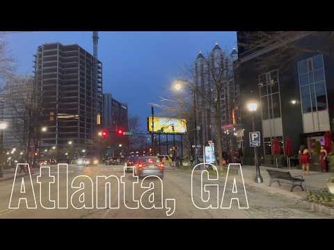 💘🔥🚗 4K POV Drive | Explosive Valentine’s Night in Midtown Atlanta | Heavy Traffic 🌃✨