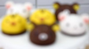 These cute Rilakkuma cakes are the BOMBE. Full recipe here: http://taste.md/1dIEYRl (via Kawaiisweetworld) | Tastemade
