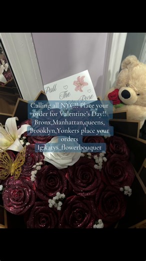 Calling all NYC!! Place your order for Valentine’s Day! Bronx, Manhattan, queens, Brooklyn,Yonkers place your orders. Ig:katys_flowerbouquet #eternalflorist #fyp #nycflorist #placeyourorders #valentinesday