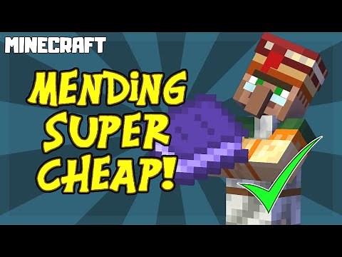 How to Get Mending For Super Cheap! Only One Emerald! MINECRAFT Tutorial 1.17.1