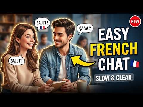 8 simple conversation in french between two friends : Slow & Clear Dialogues