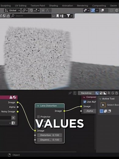 Lens Distortion In Blender #blender3d #fisheyelens #blender #renderpack #3d #animation