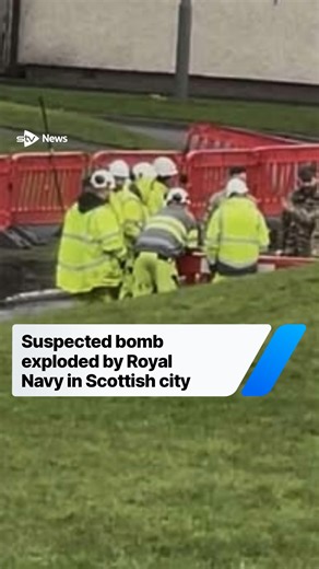 STV News on Instagram: "A suspected explosive has been blown up by the Royal Navy bomb squad in Dunfermline. The controlled explosion was carried out after a “possible ordnance item” was found on Linburn Road. Emergency services were called at around 11.05am on Monday following the discovery. The Explosive Ordnance Disposal unit attended and removed the item to carry out a controlled explosion. #Scotland #news #UK"