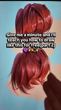 if you want to learn how to draw hair, watch this #digitalcreator #digitalart #art #arttutorial