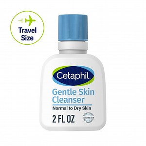 Cetaphil Travel Size Gentle Skin Cleanser, Hydrating Face Wash for Dry to Normal Sensitive Skin, 2 oz