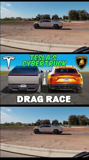Tesla Cybertruck vs Lambo Drag Race!🏎️