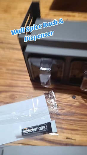 Wall Mounted Spice Rack and Dispenser for Small Kitchens