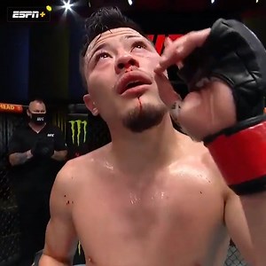 “Just very thankful and blessed to have him in my life in the period of time that I did.” Mana Martinez dedicated an emotional victory to his coach Saul Soliz, who died earlier this month. | ESPN MMA