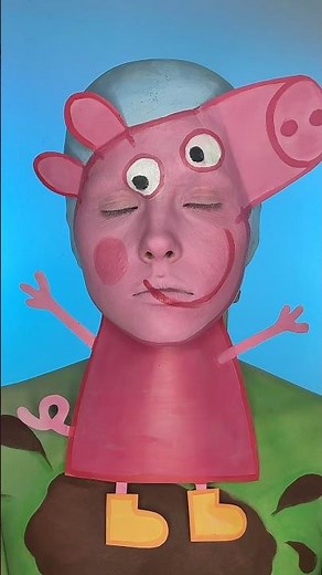Peppa pig makeup #peppapig #makeup