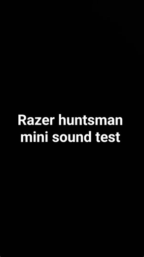 razer huntsman man mini sound test