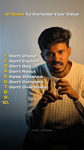 10 Rules To Increase Your Value #selfimprovement #value #multimindset