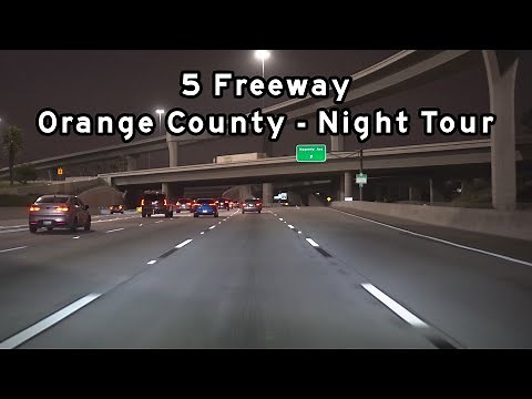 Interstate 5 Orange County Night Video - LA Freeways - 2020/03/06