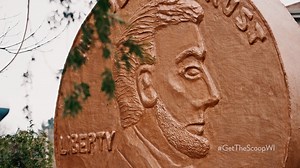 27K views · 213 reactions | Did you know Wisconsin is home to the world's largest penny? Or that more than half of UW-Madison undergrads graduate with zero debt? 說 Test your knowledge of UW-Madison and enter for a chance to win Wisconsin Badger Football tickets and more at UWscoop.com! #GetTheScoopWI | Discover Wisconsin | Facebook