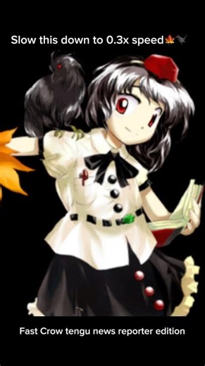 Slow this down to 0.3x speed // Crow tengu edition #Slowthisdown #Touhou #ZUN #AyaShameimaru