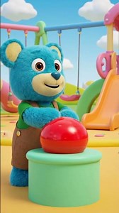 Funny Magic Button Surprise 🎉 Cute Teddy Bear Cartoon
