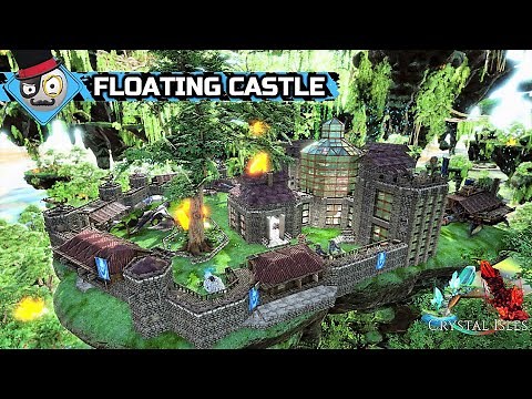 Ark: Crystal Isles - Floating Island Castle - How to Build Tutorial (No Mods)