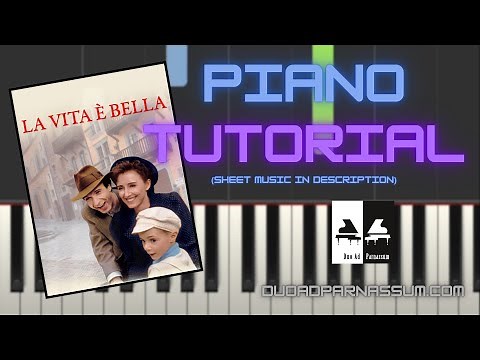 N. PIOVANI - LA VITA è BELLA (Life is beautiful) easy piano tutorial version 1 + SHEET MUSIC & MIDI