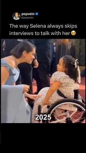 The way Selena Gomez always skips interviews to talk with her 🥹