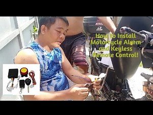 How to Install Motorcycle Anti-Theft Alarm System And Keyless Remote Control..#keyless