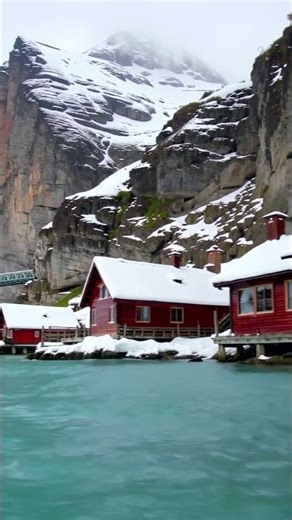 Remote Winter Cabins by the Frozen Water | Peaceful Nordic Escape